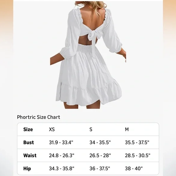 White XS Mini Dress - Picture 5 of 6